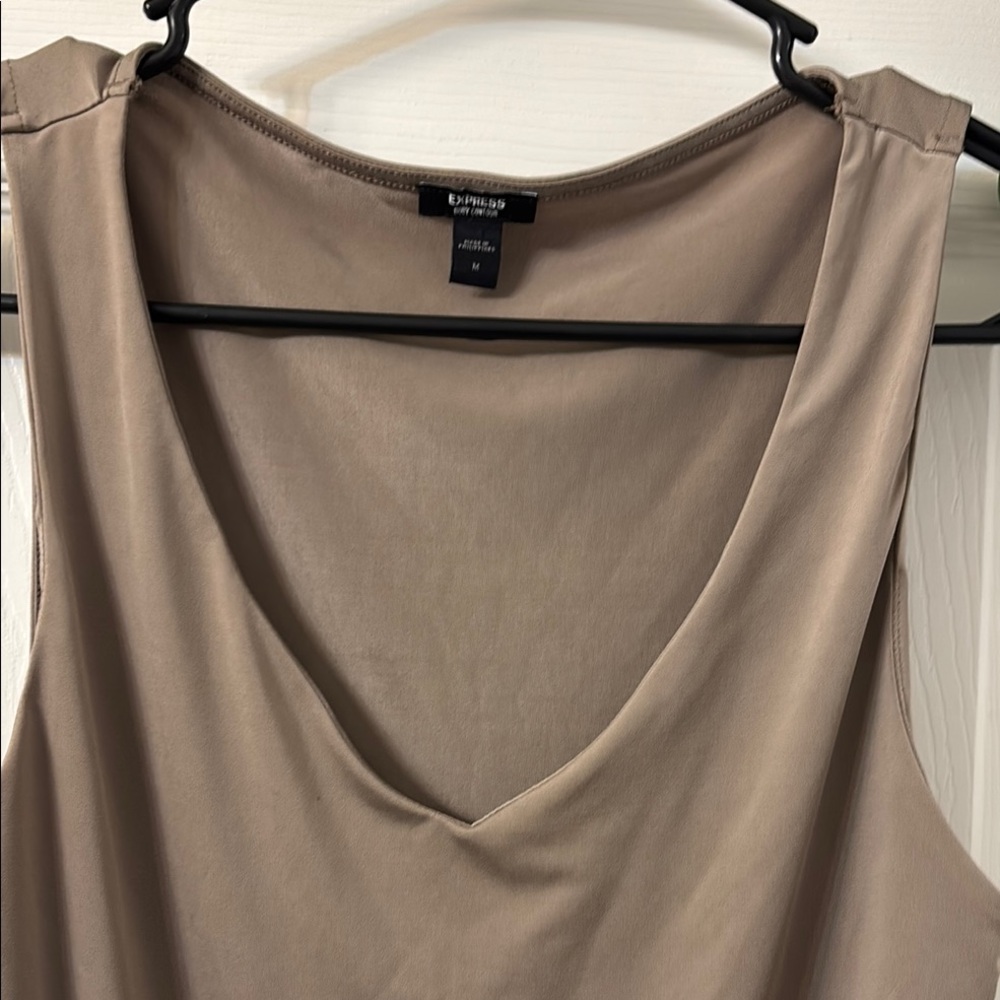 🔥H&M Brown Sleeveless Fitted Bodysuit - Picture 2 of 3